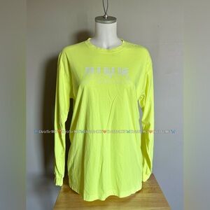 Victoria’s Secret PINK NEON CITRUS CAMPUS LONG SLEEVE TEE SMALL BNWT